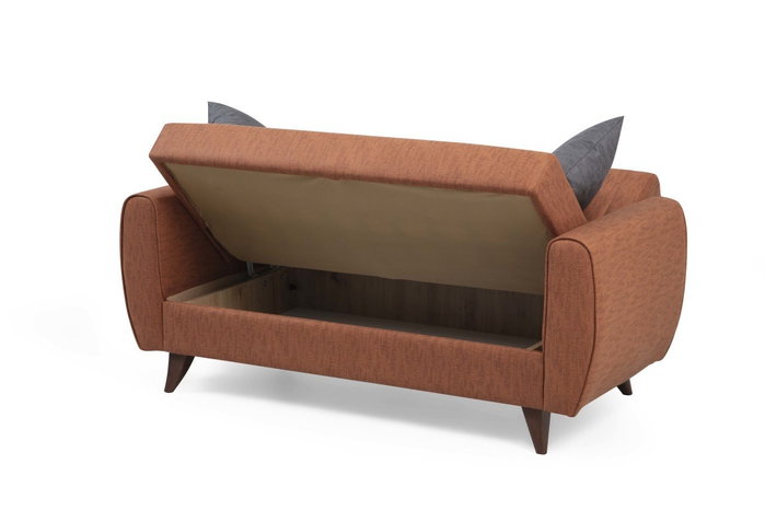 Atelier Del Sofa Alkon Sofá Cama de 2 Plazas Rojo Teja Atelier Del Sofa Alkon Sofá Cama de 2 Plazas Rojo Teja